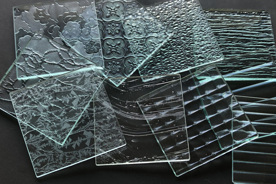 素材/材料ステンドグラス　アンティークガラス　型板ガラス　10枚セット詰合せ　送料無料